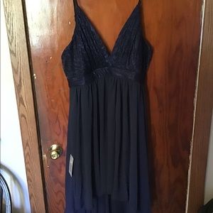 Brand new le Chateau blue shinny dress